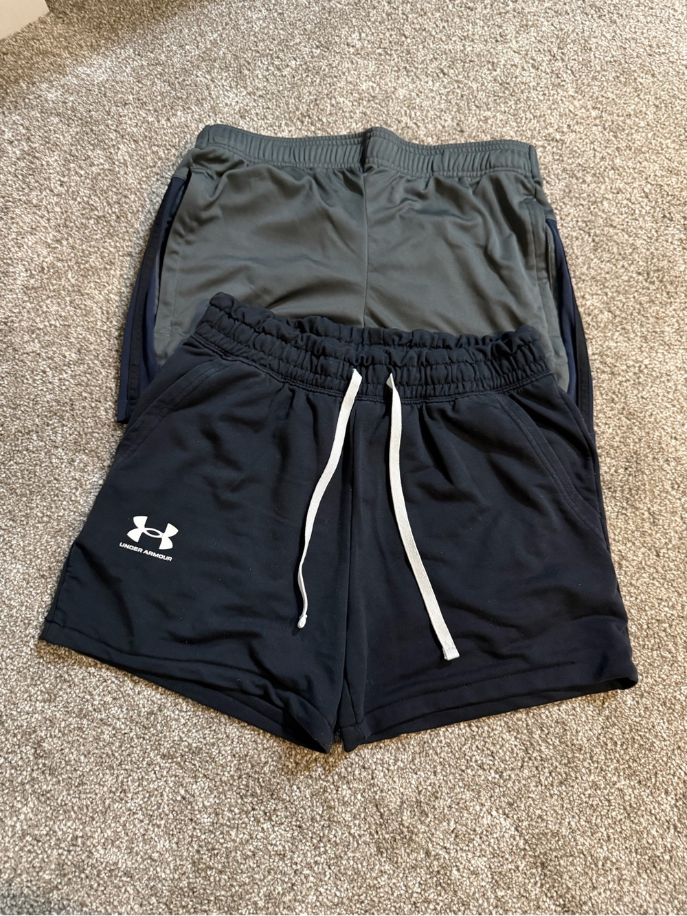 $5 for $20 min order ! Under Armour Black Athletic Shorts with adidas shorts
